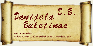 Danijela Buletinac vizit kartica